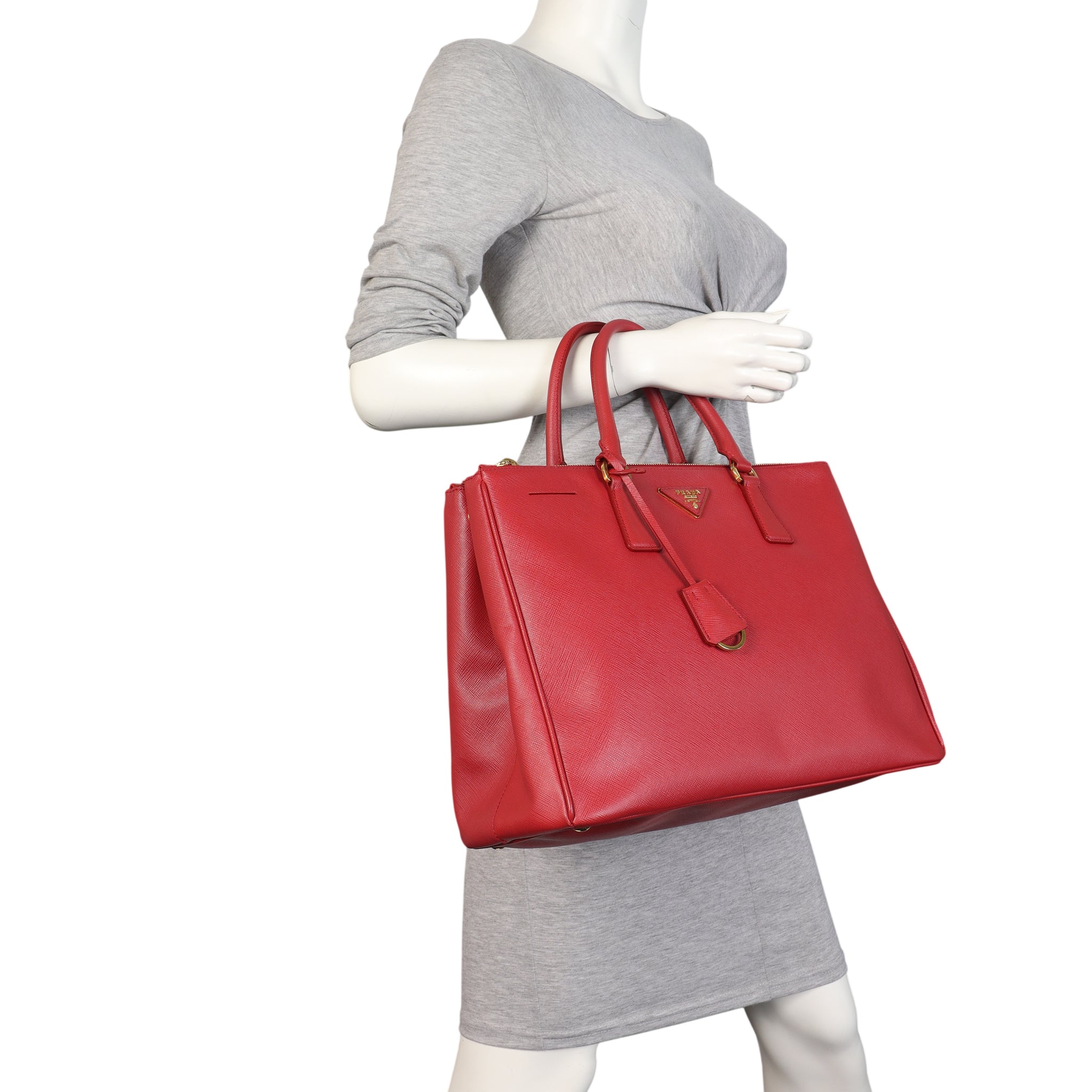 Prada Saffiano Lux Galleria Double Zip Tote Large