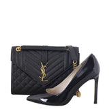 Saint Laurent Monogram Mix Matelasse Envelope Chain Bag Medium