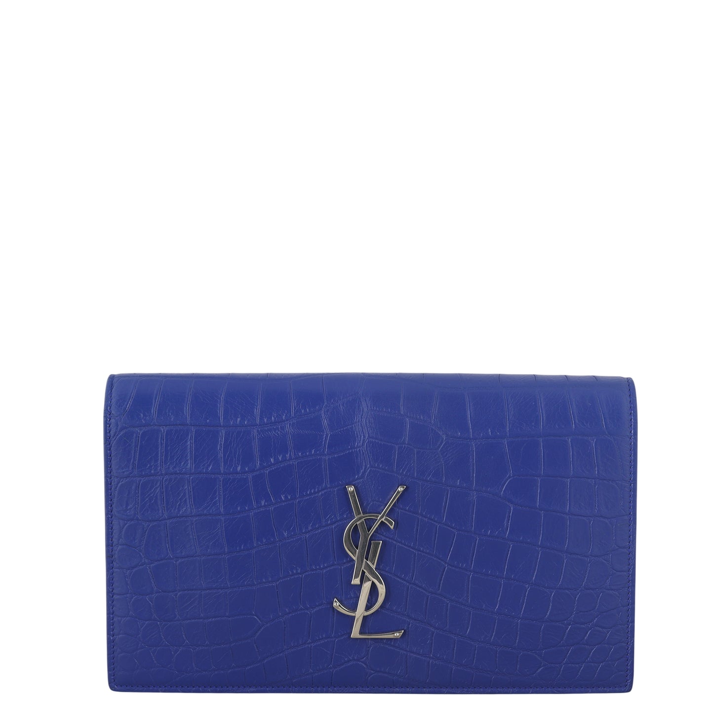 Saint Laurent Kate Clutch Croc-Embossed