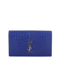 Saint Laurent Kate Clutch Croc-Embossed