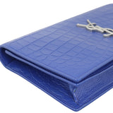 Saint Laurent Kate Clutch Croc-Embossed