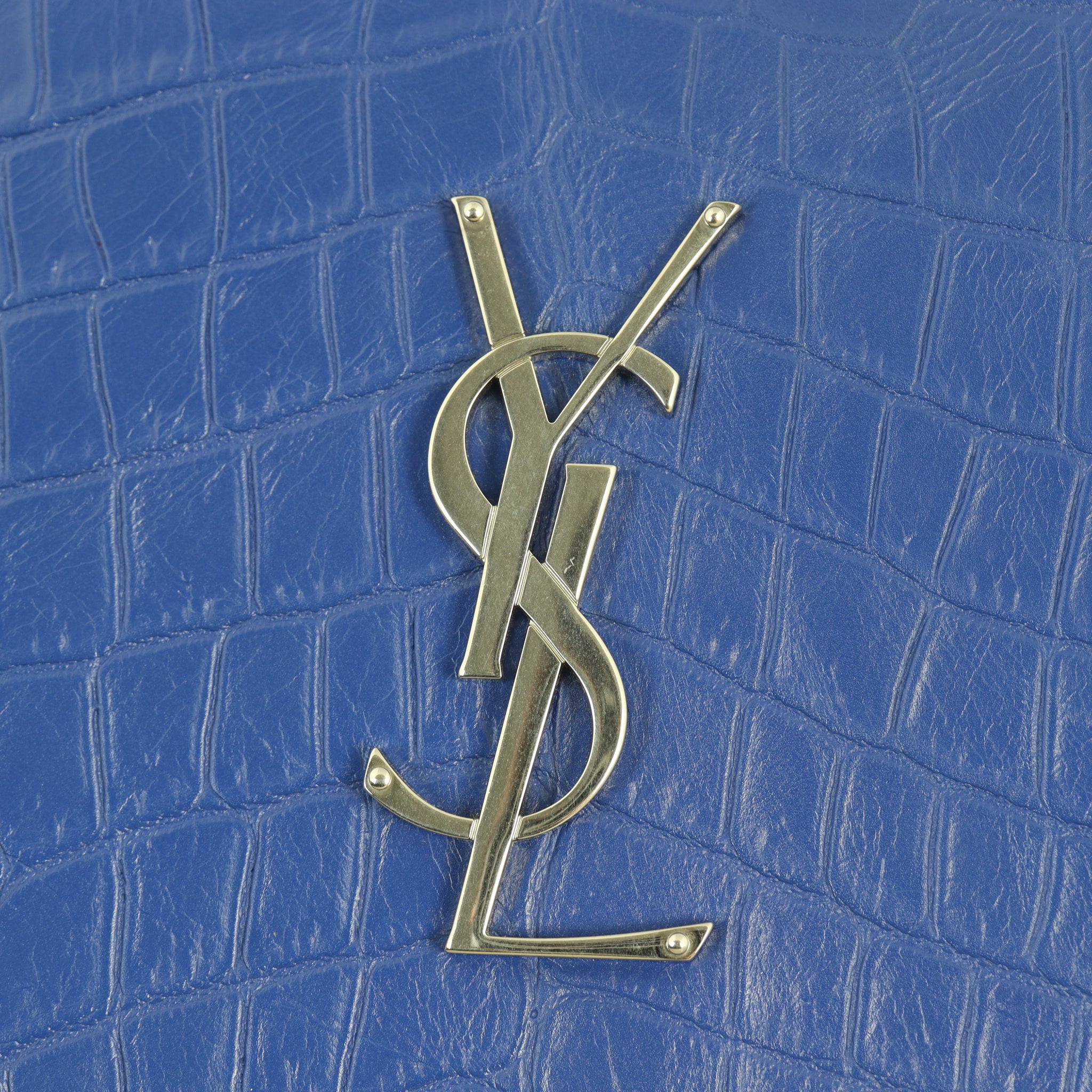 Saint Laurent Kate Clutch Croc-Embossed