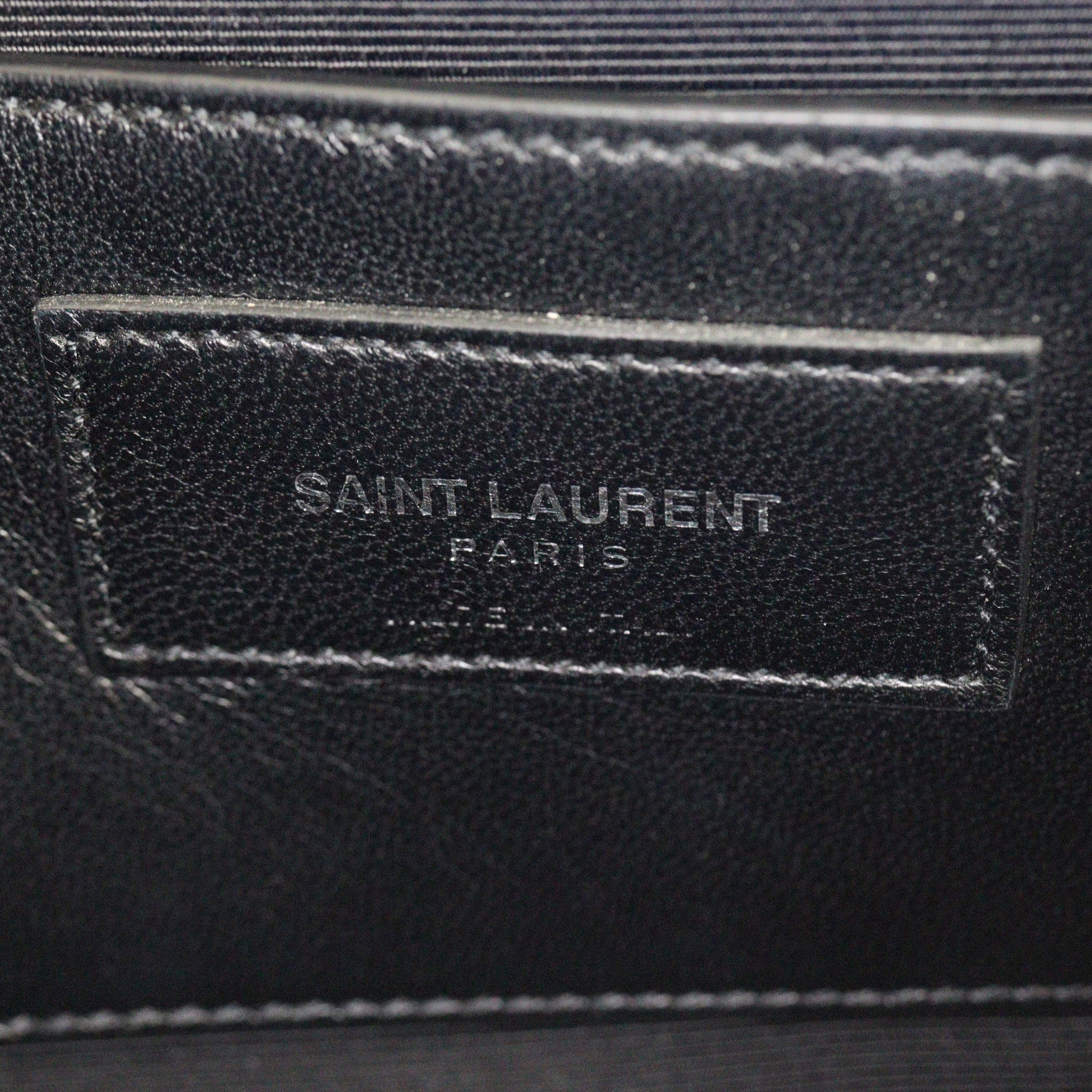 Saint Laurent Kate Clutch Croc-Embossed