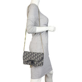 Dior Saddle Pouch Wallet on Chain Oblique