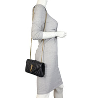 Saint Laurent Monogram Mix Matelasse Envelope Chain Bag Small