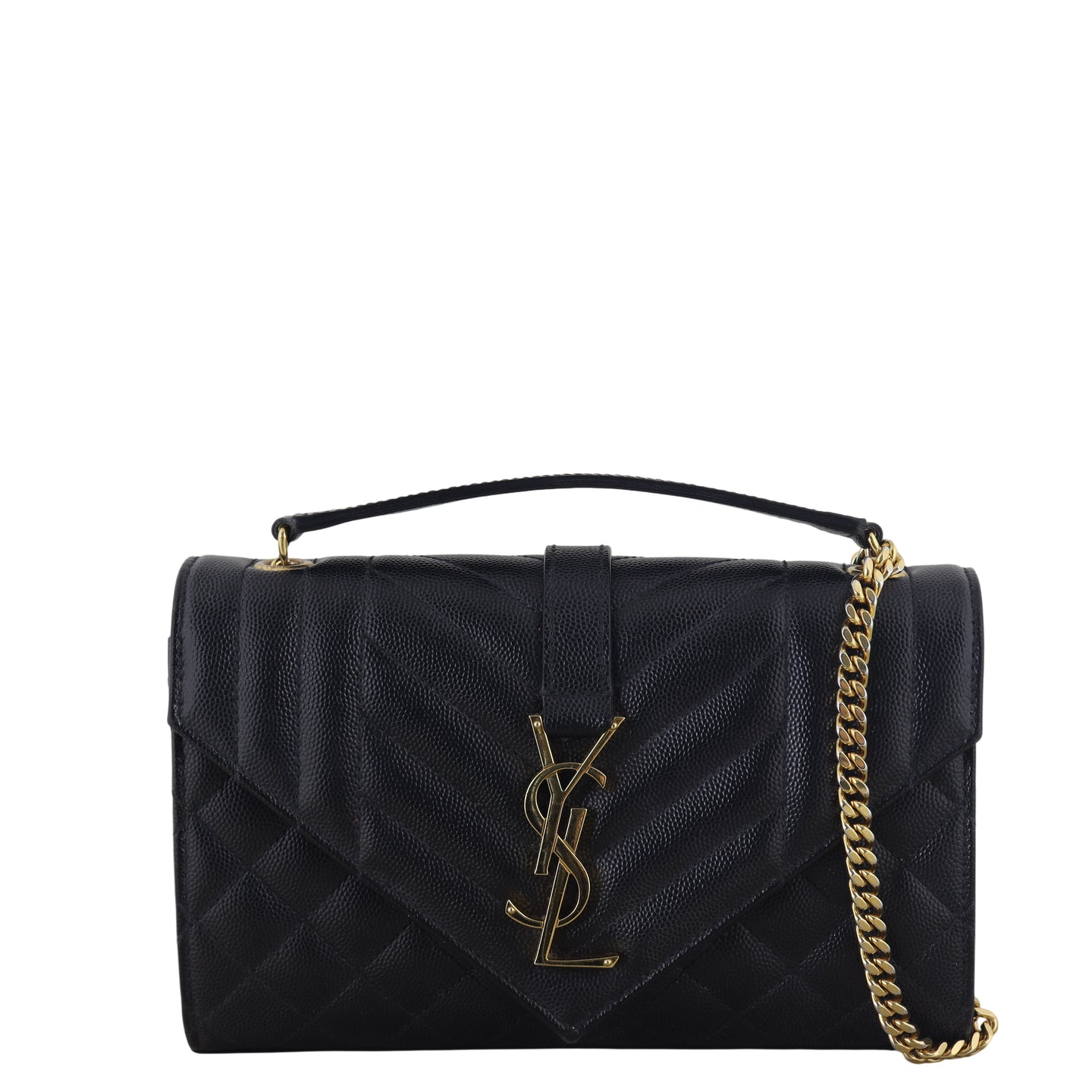 Saint Laurent Monogram Mix Matelasse Envelope Chain Bag Small