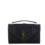 Saint Laurent Monogram Mix Matelasse Envelope Chain Bag Small