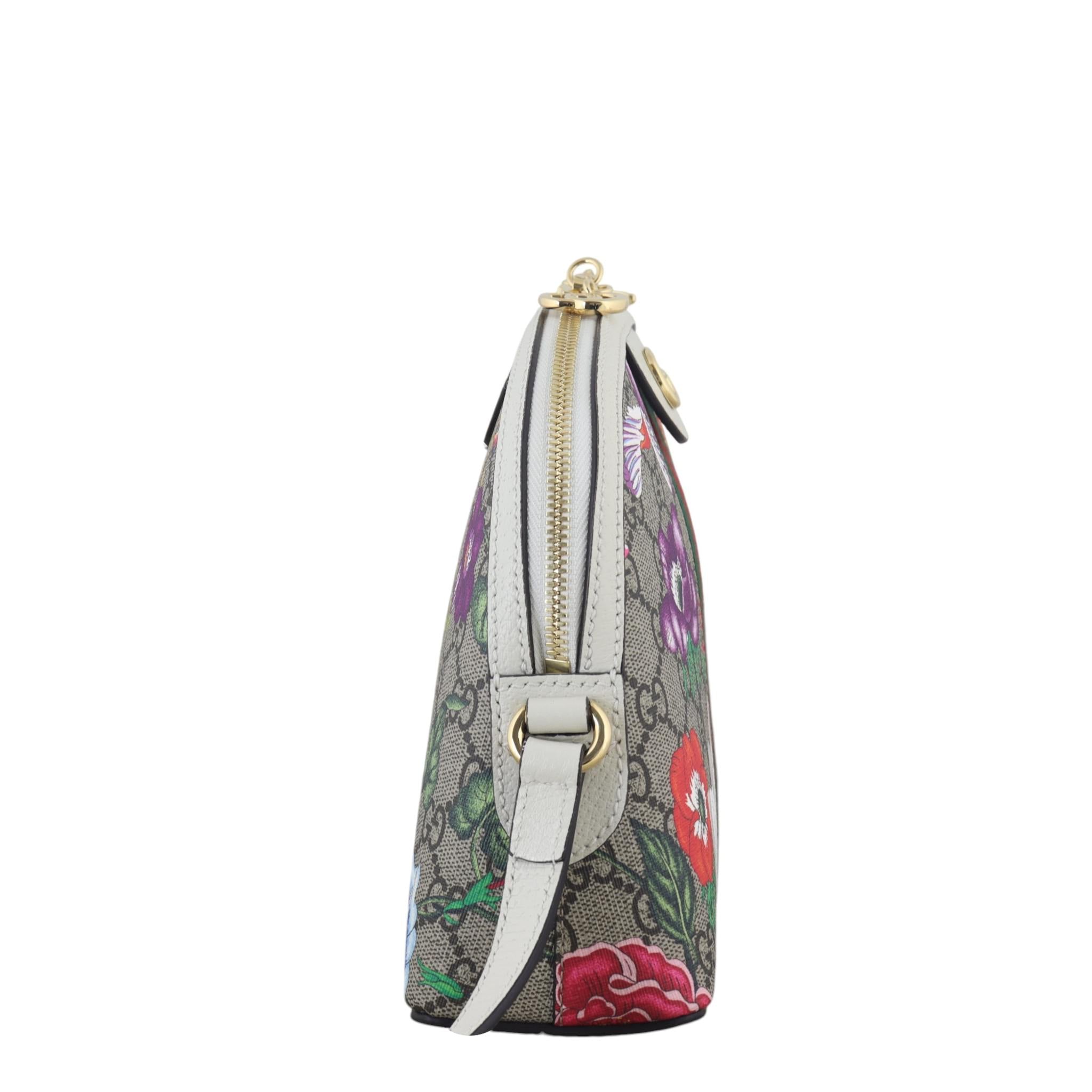 Gucci Ophidia GG Supreme Flora Small Shoulder Bag