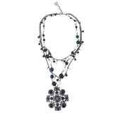 Chanel CC Cabochon Multi Strand Necklace