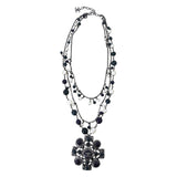 Chanel CC Cabochon Multi Strand Necklace