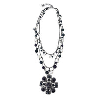 Chanel CC Cabochon Multi Strand Necklace
