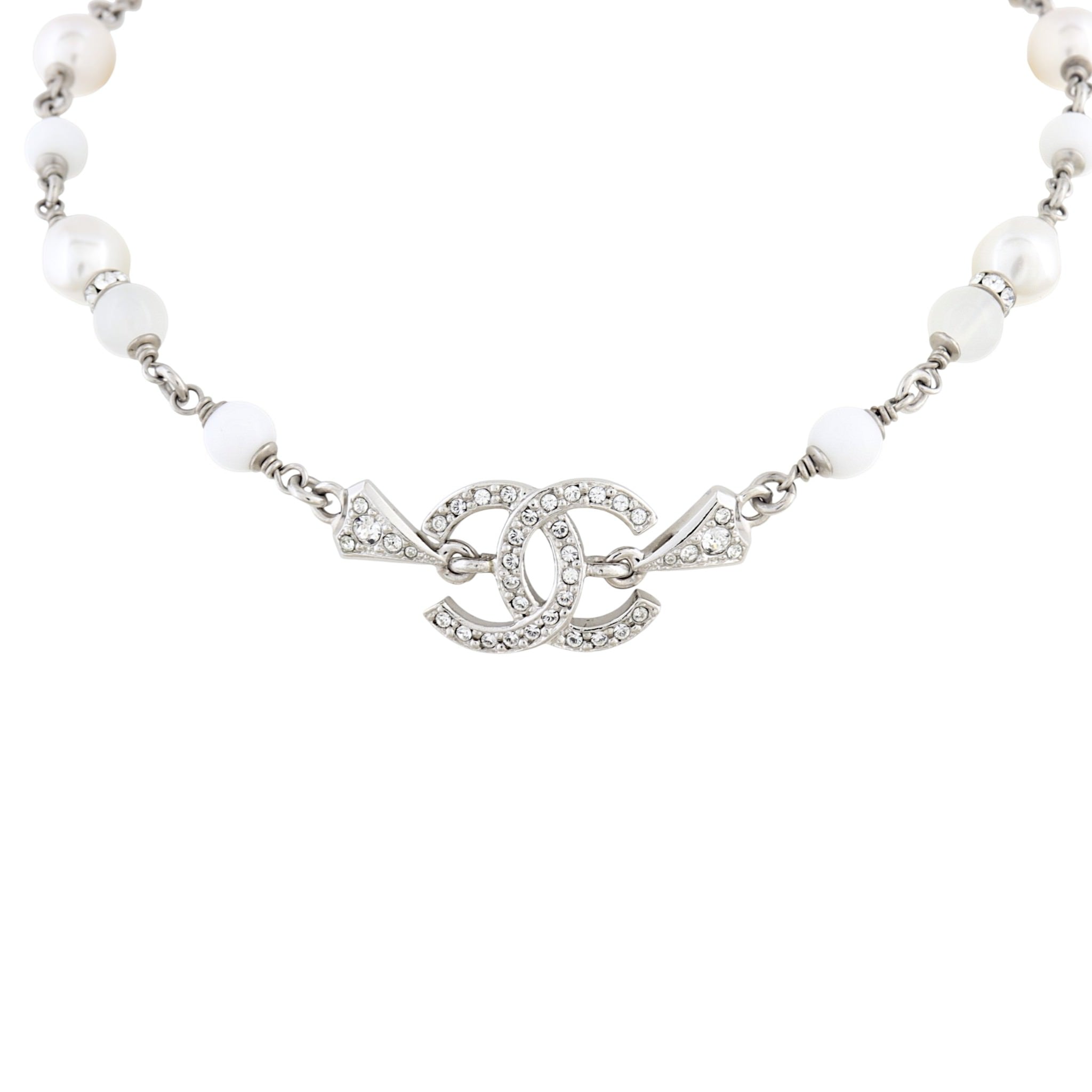 Chanel CC Pearl Bead Choker