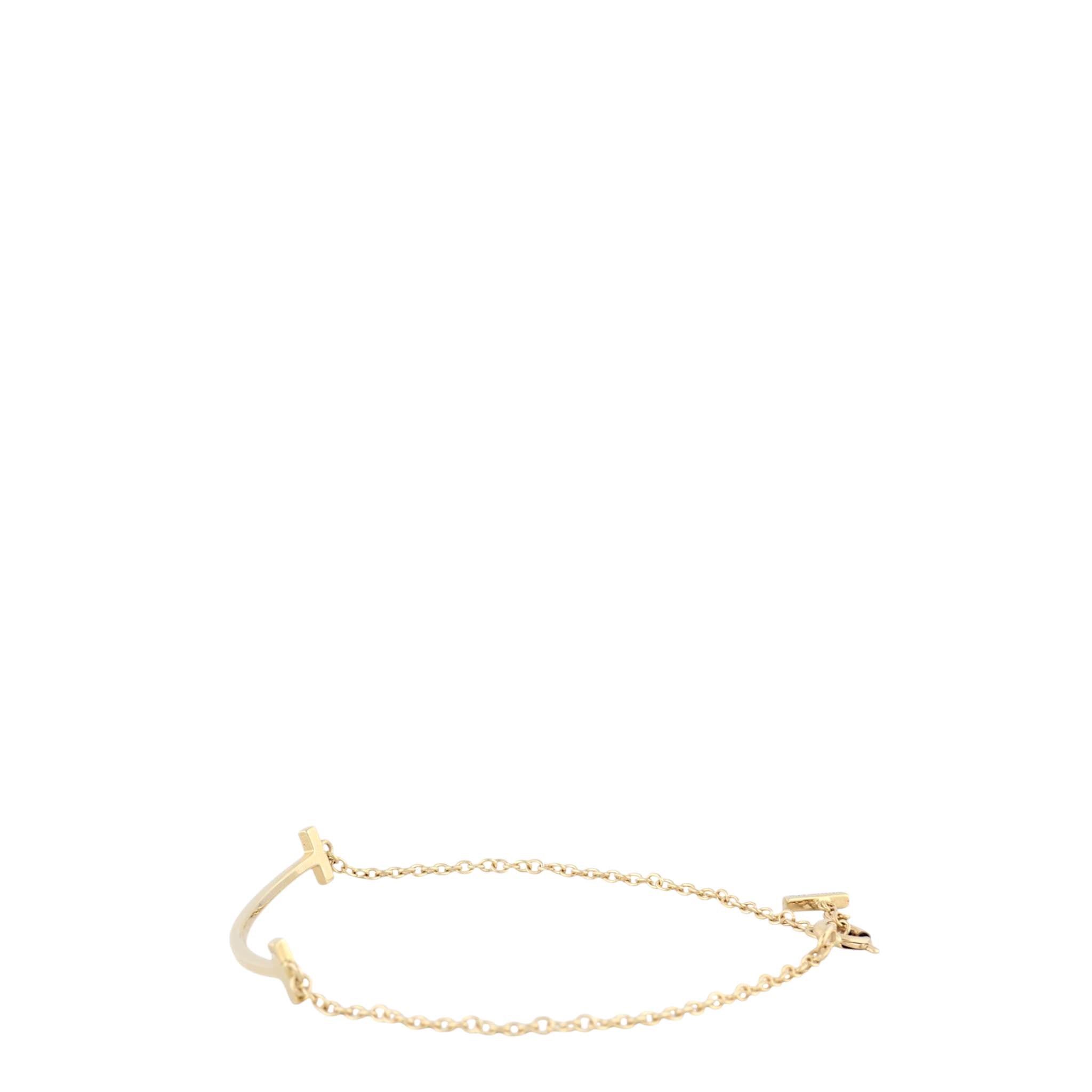 Tiffany & Co T Smile 18k Yellow Gold Bracelet
