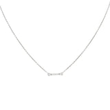 Tiffany & Co. Fleur De Lis Key Bar Platinum Necklace
