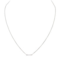 Tiffany & Co. Fleur De Lis Key Bar Platinum Necklace