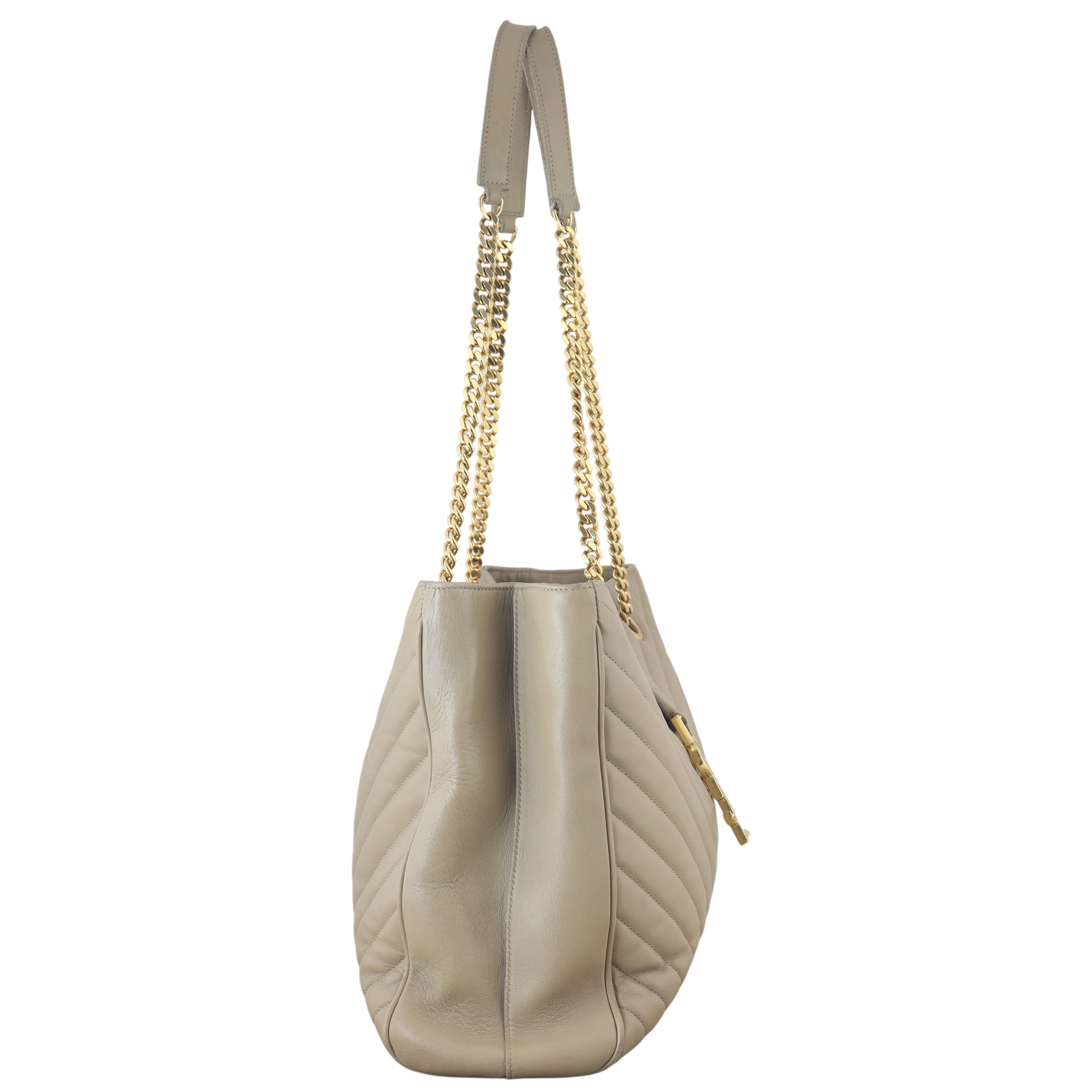 Saint Laurent Chevron Shopping Tote