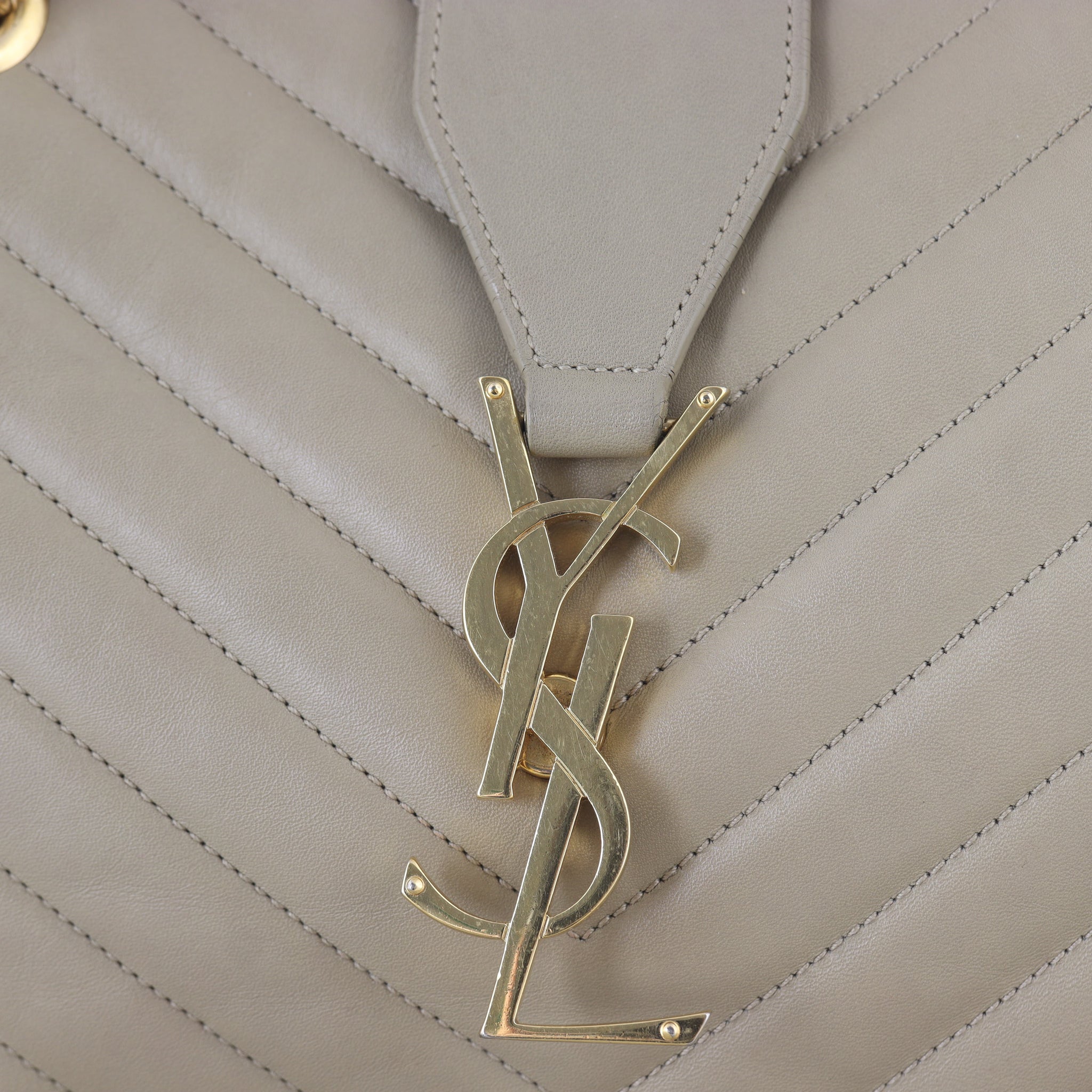 Saint Laurent Chevron Shopping Tote