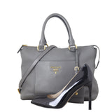 Prada Vitello Daino Zip Tote