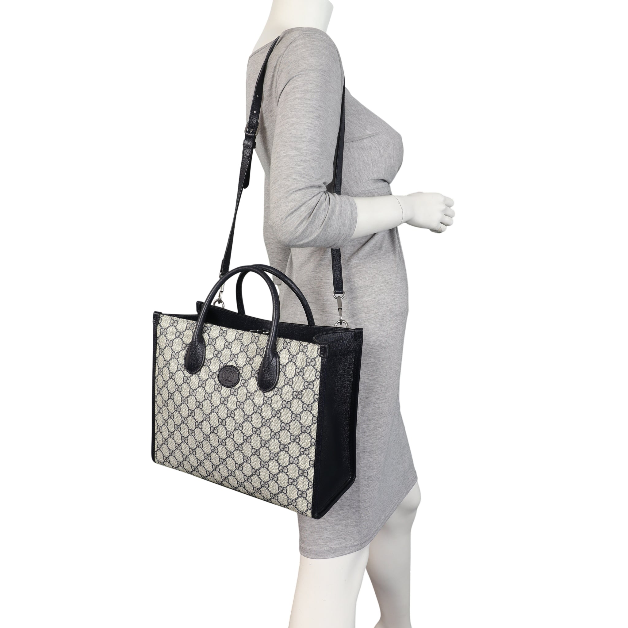 Gucci GG Supreme Interlocking G Tote Small