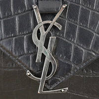 Saint Laurent College Large Croc Embossed