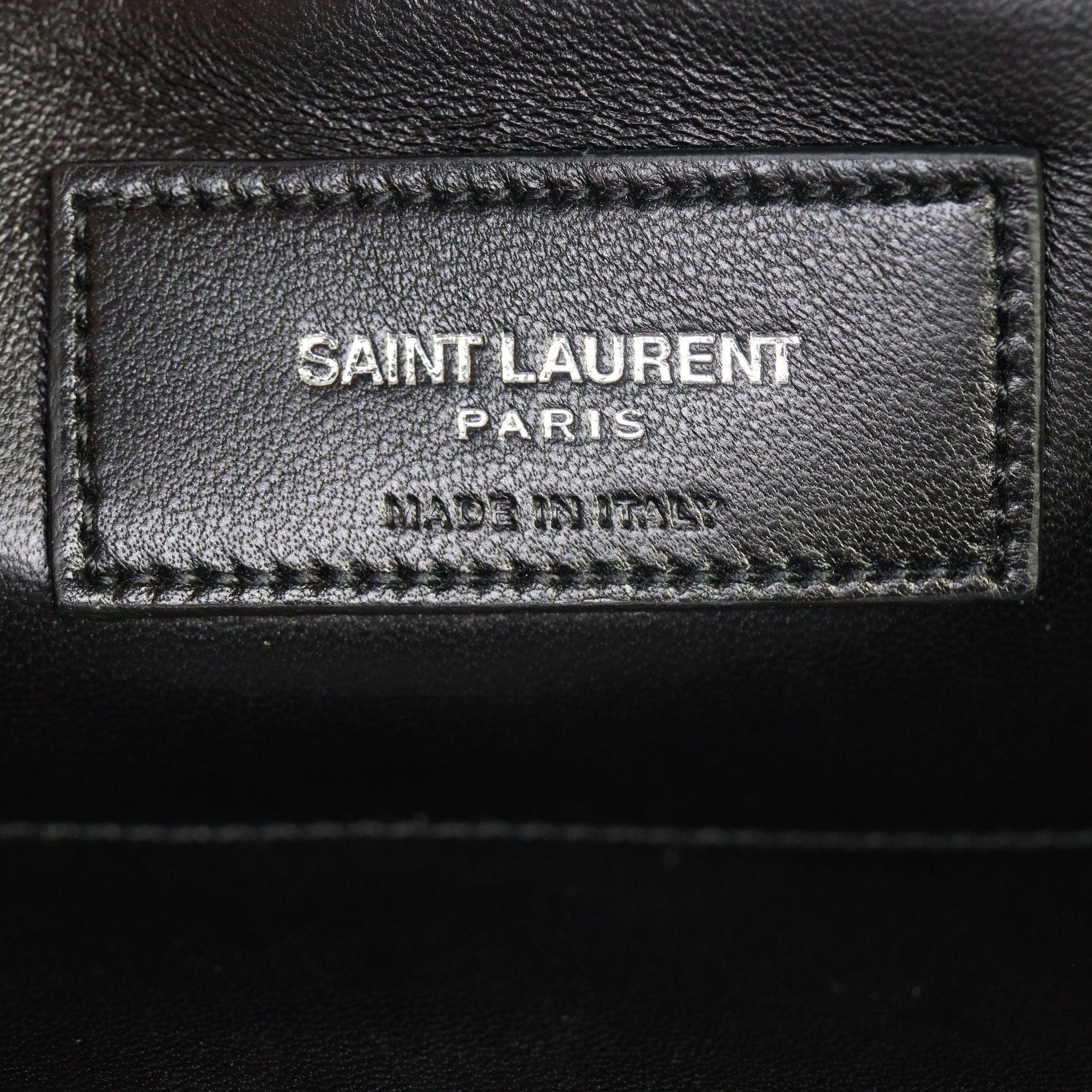 Saint Laurent College Large Croc Embossed