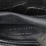 Saint Laurent College Large Croc Embossed