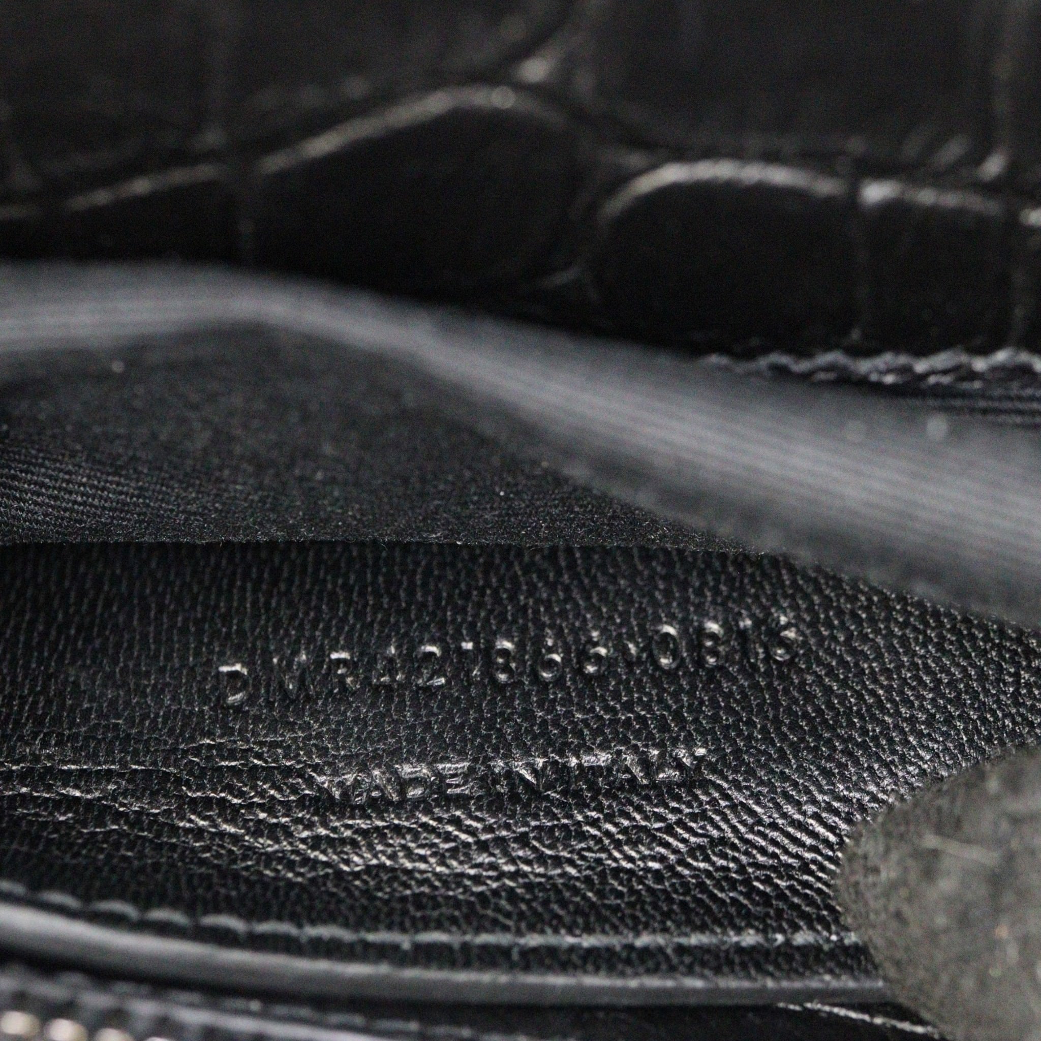 Saint Laurent College Large Croc Embossed