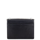 Saint Laurent Sunset Medium Croc-Embossed
