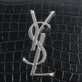 Saint Laurent Sunset Medium Croc-Embossed