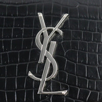 Saint Laurent Sunset Medium Croc-Embossed