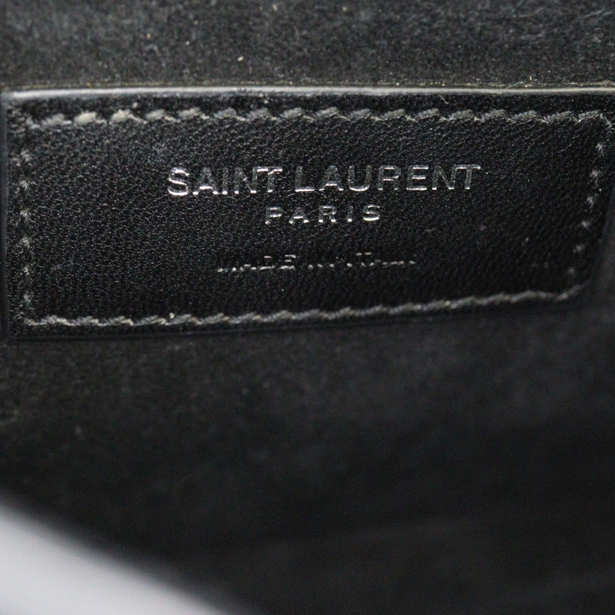 Saint Laurent Sunset Medium Croc-Embossed