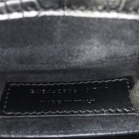 Saint Laurent Sunset Medium Croc-Embossed