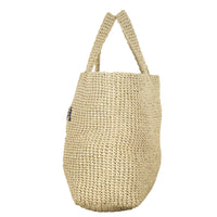 Prada Raffia Logo Tote Medium