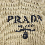 Prada Raffia Logo Tote Medium