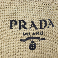 Prada Raffia Logo Tote Medium