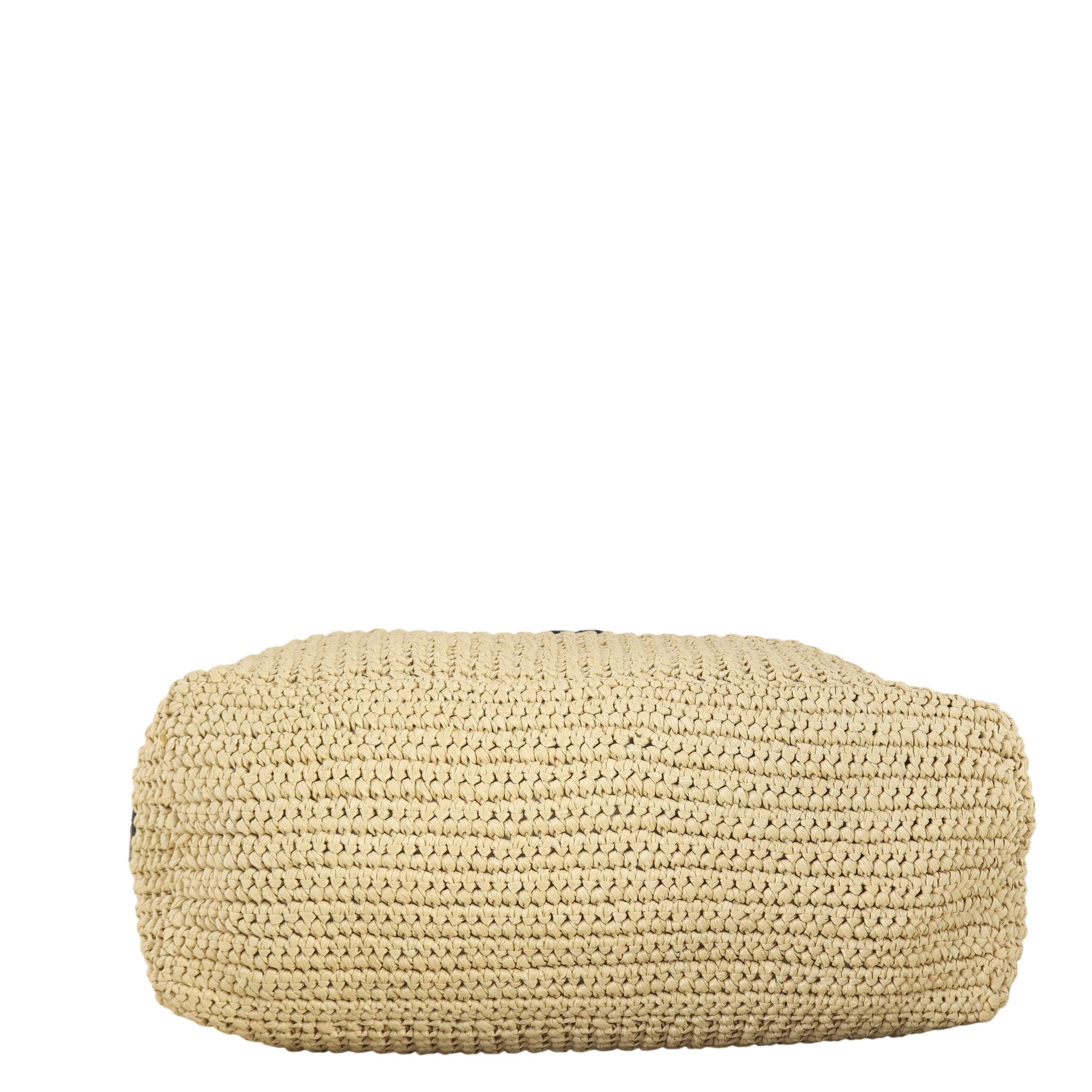 Prada Raffia Logo Tote Medium