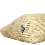 Prada Raffia Logo Tote Medium