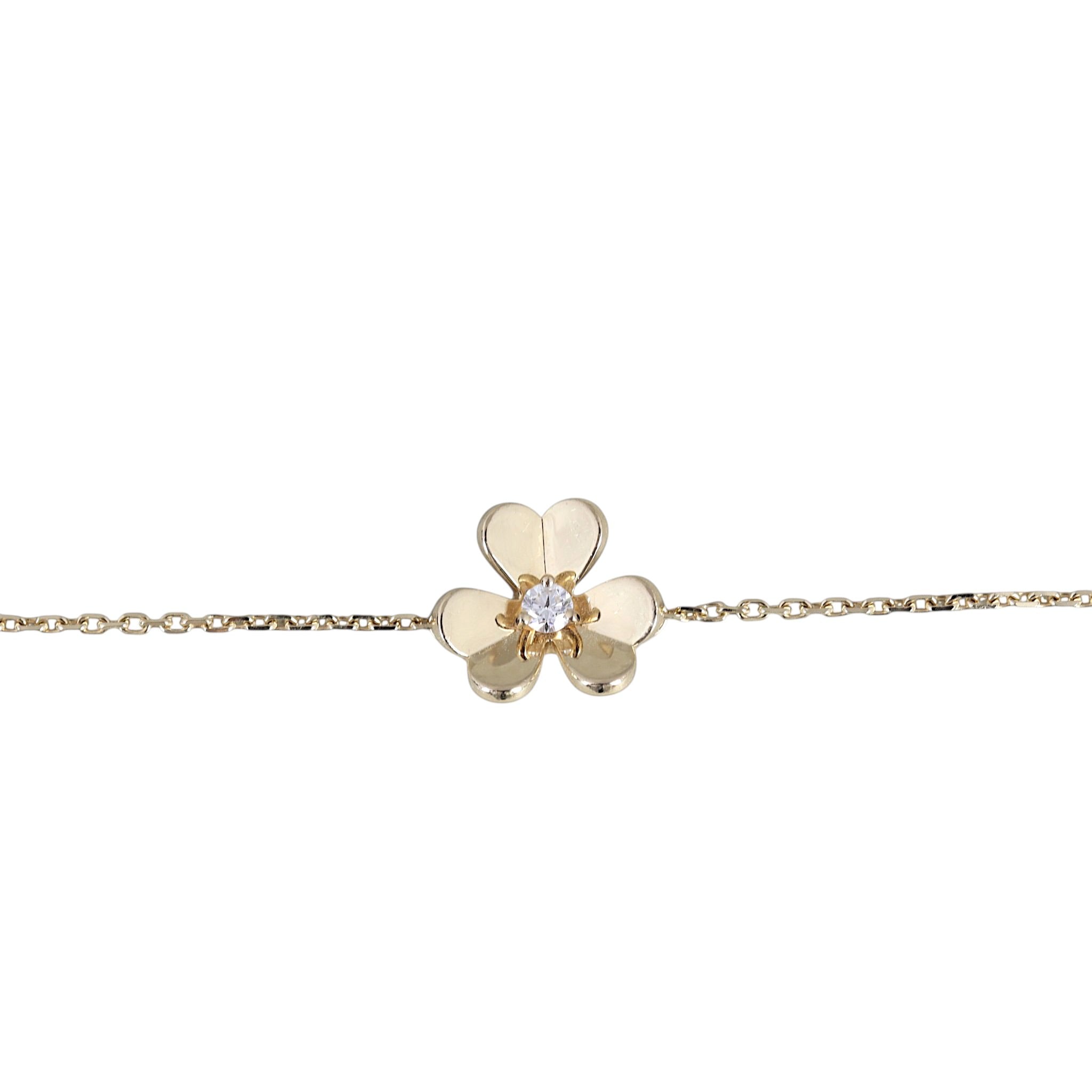 Van Cleef & Arpels Frivole Diamond 18k Yellow Gold Chain Bracelet Mini