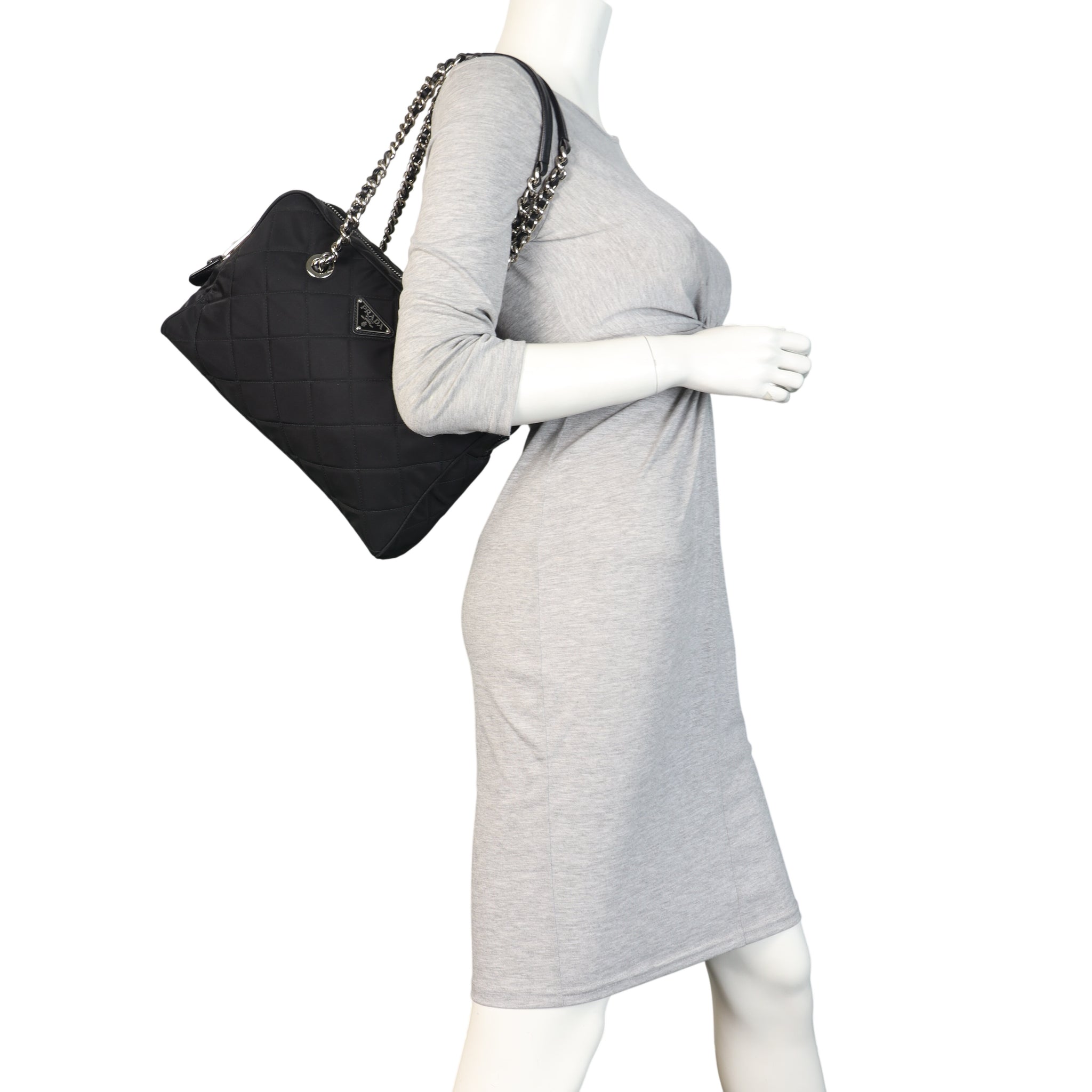 Prada Impuntu Tessuto Shoulder Bag