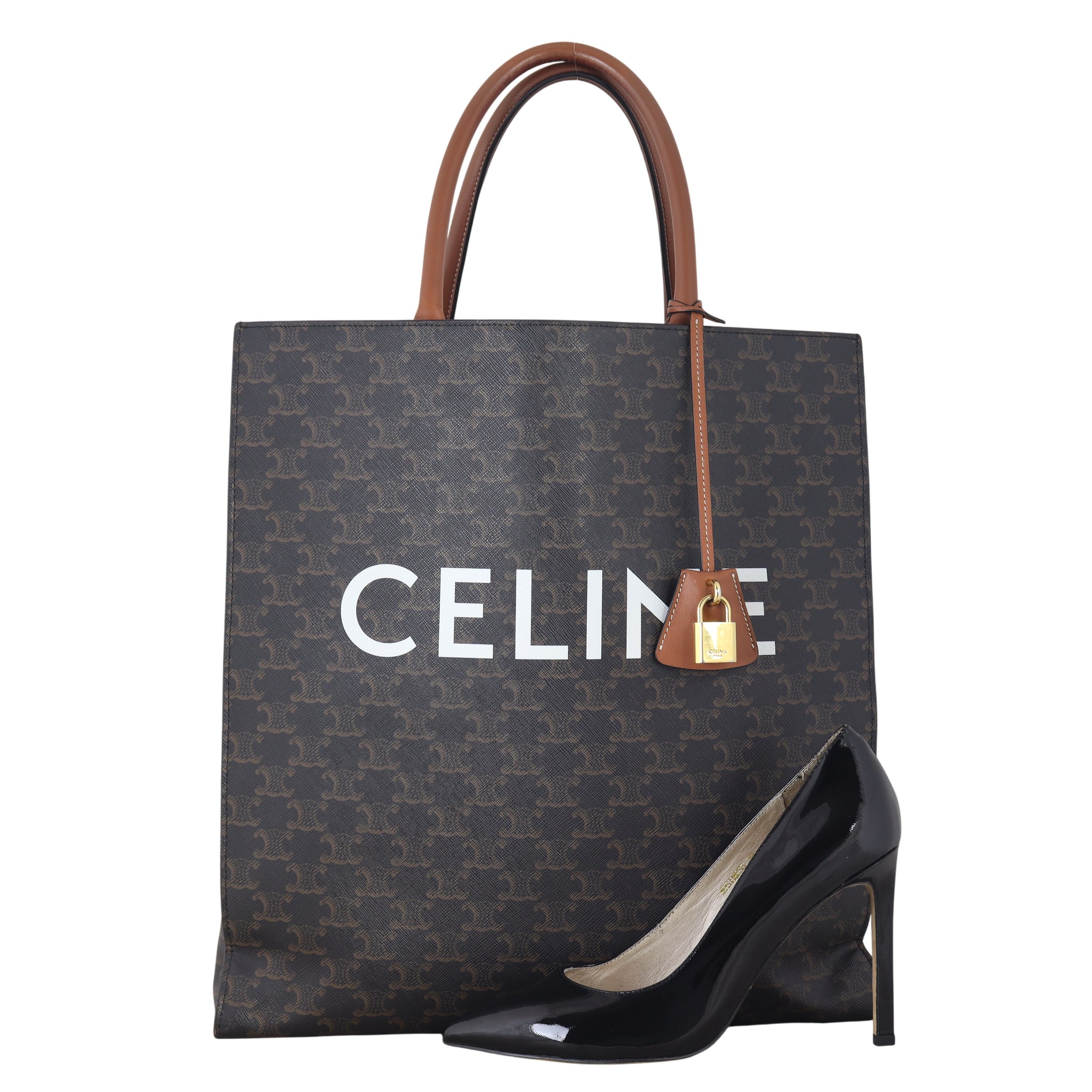 Celine Triomphe Vertical Cabas Tote