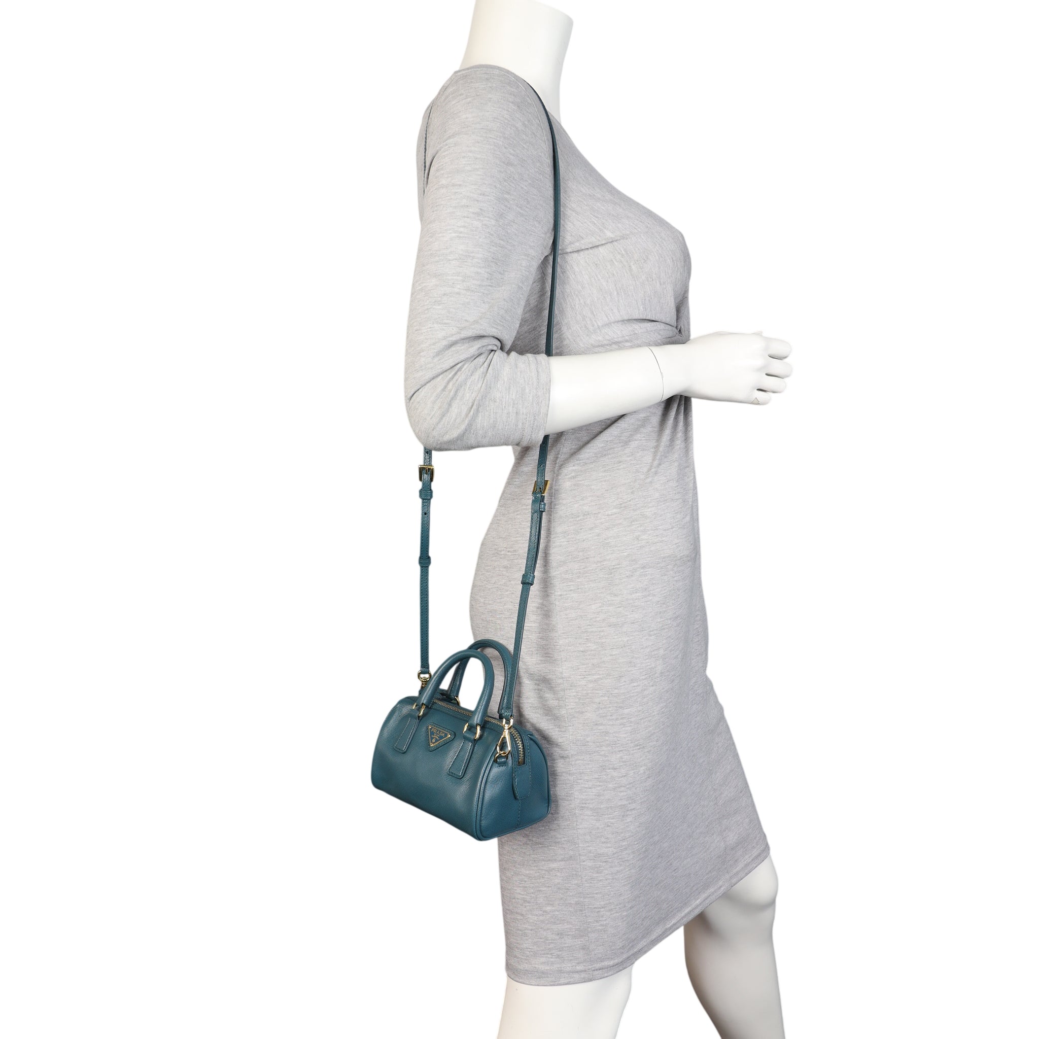 Prada Saffiano Lux Mini Boston Bag