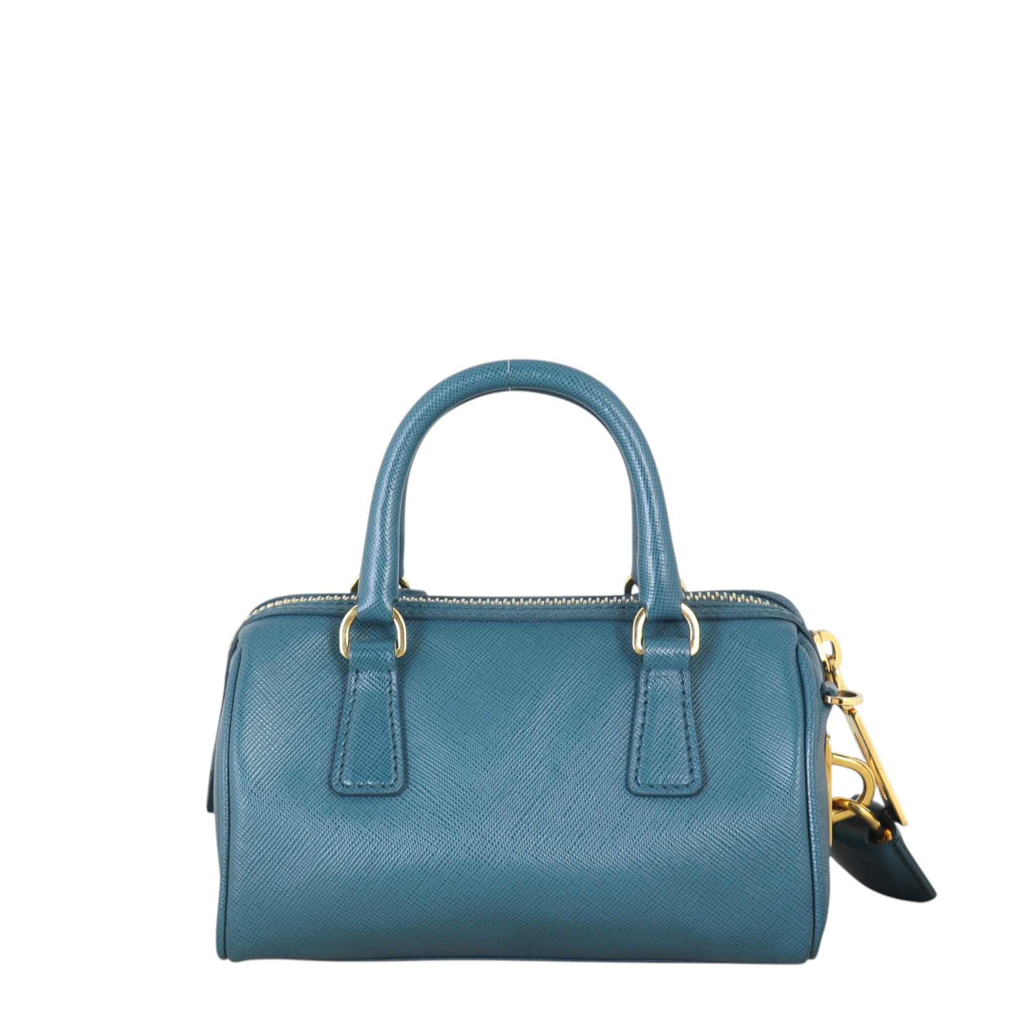 Prada Saffiano Lux Mini Boston Bag