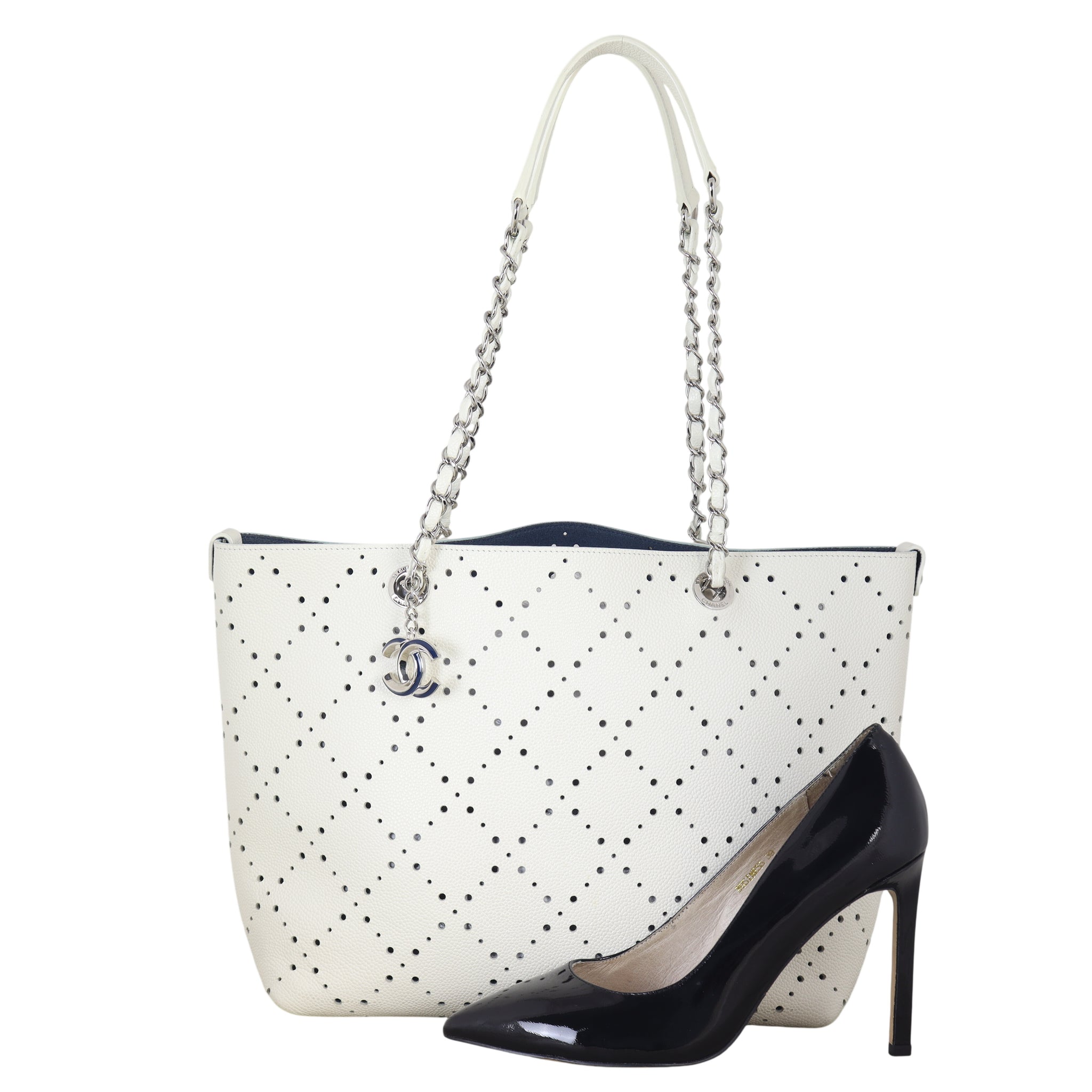 Chanel CC Perforated Shopping Tote