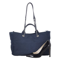 Chanel CC Double Face Canvas Tote Large