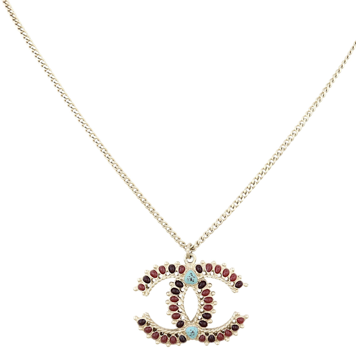 Chanel CC Gemstone Necklace