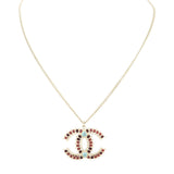 Chanel CC Gemstone Necklace