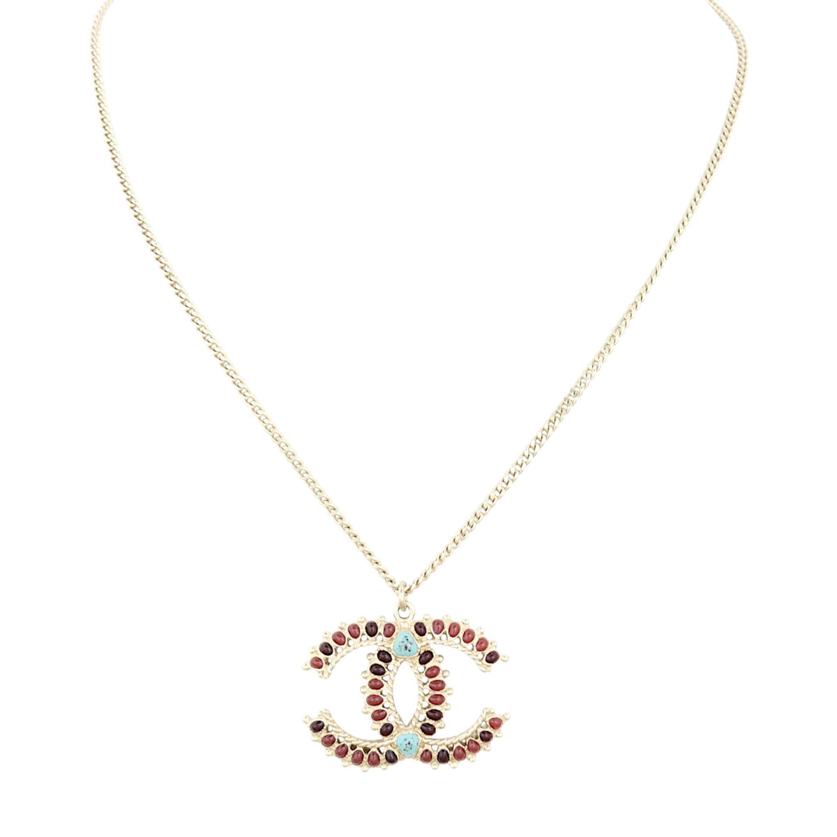 Chanel CC Gemstone Necklace