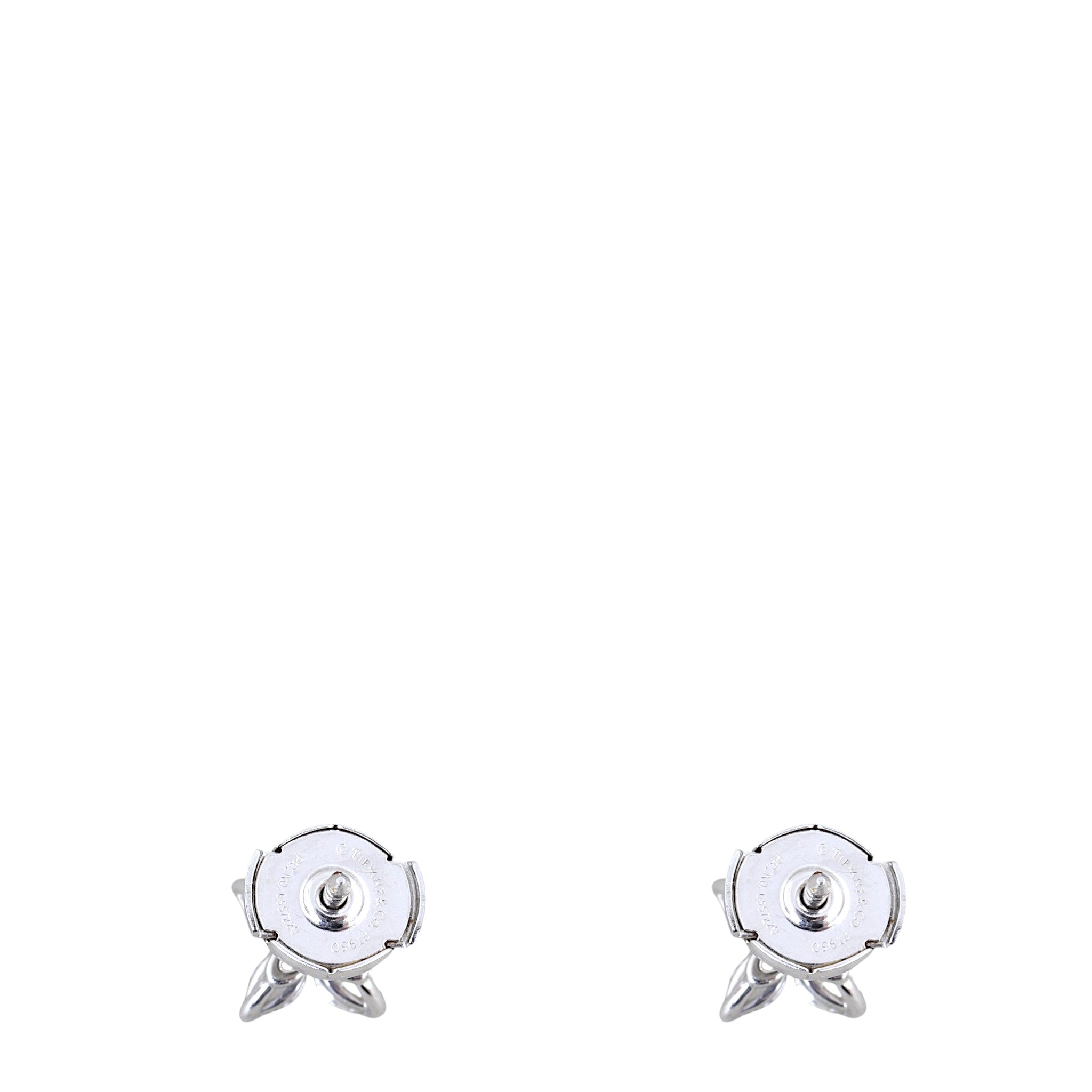 Tiffany & Co Victoria Platinum Diamond Earrings Small