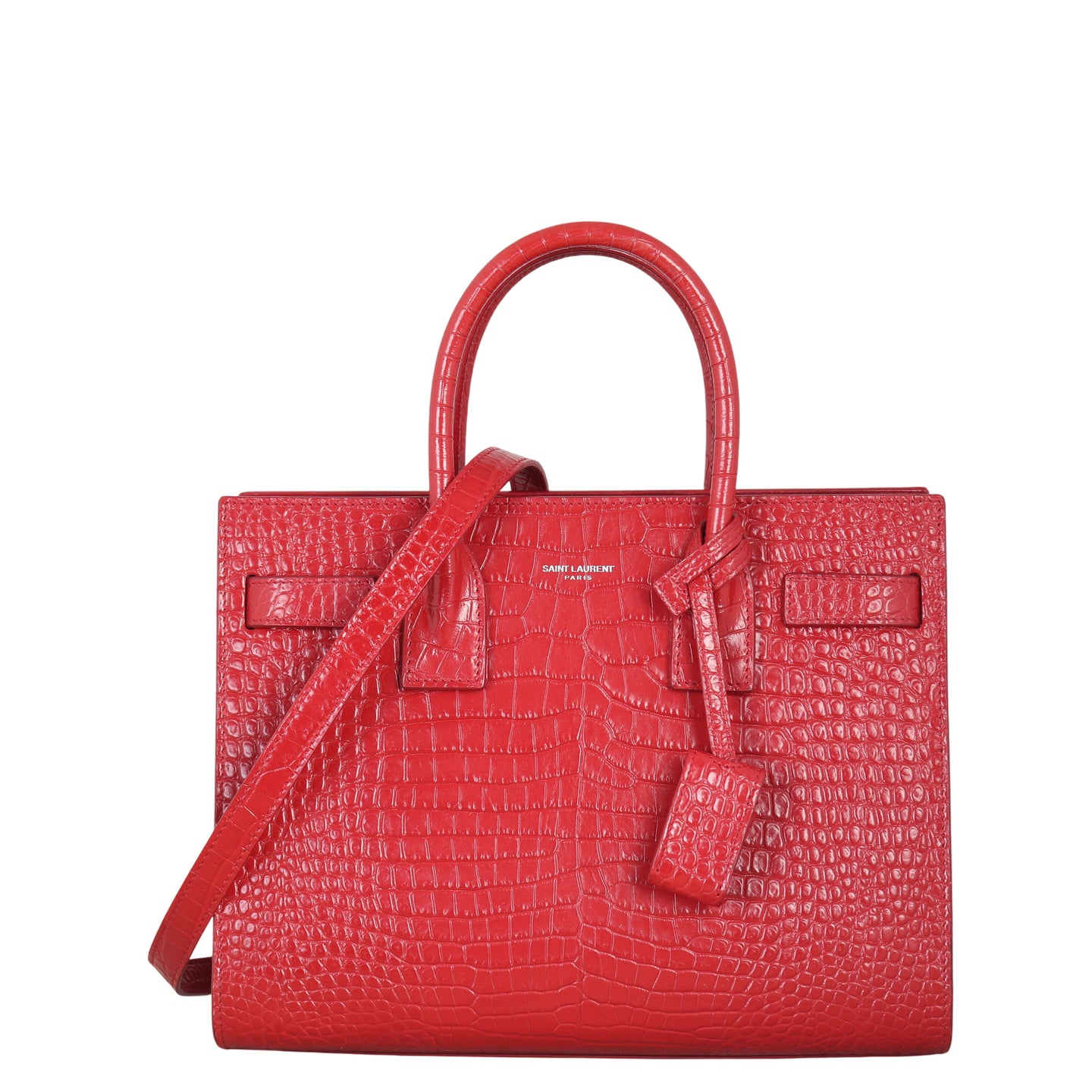 Saint Laurent Sac de Jour Baby Croc Embossed