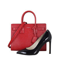 Saint Laurent Sac de Jour Baby Croc Embossed